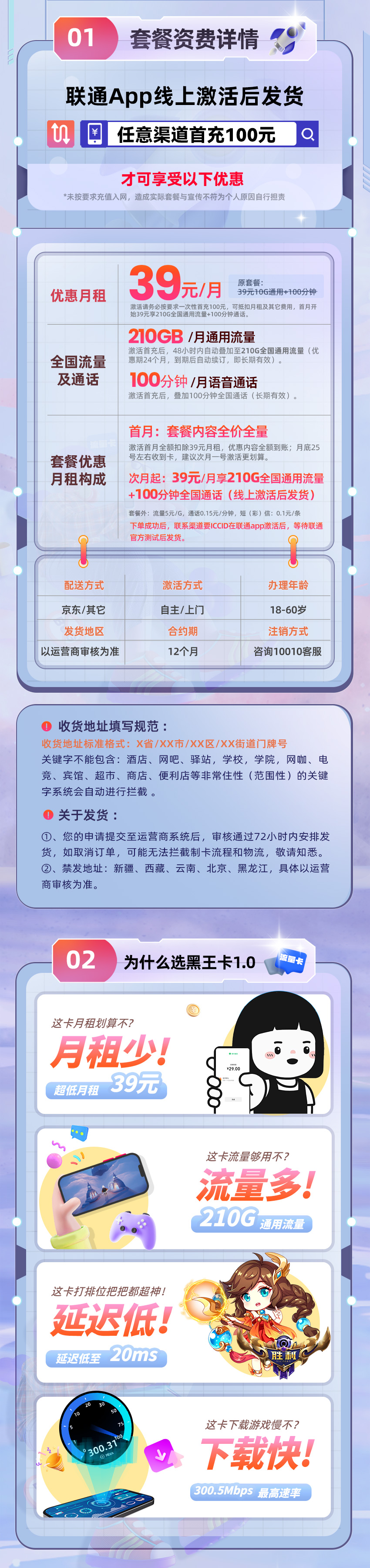 卡多多官方发布：联通黑王卡1.0  第2张